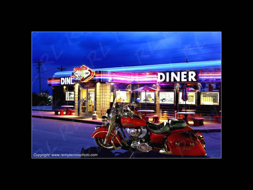 Indian Motorcycle Route 66 Diner St Robert Missouri USA