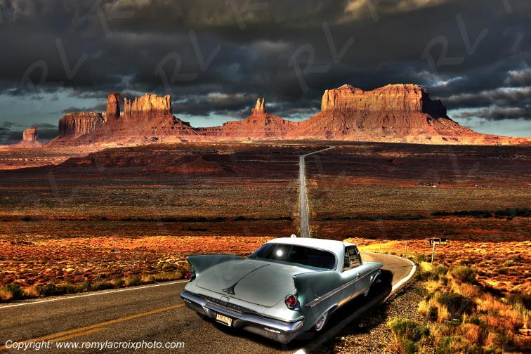 Road to Monument Valley Chrysler Imperial 1960 Utah USA www.remylacroixphoto.com
