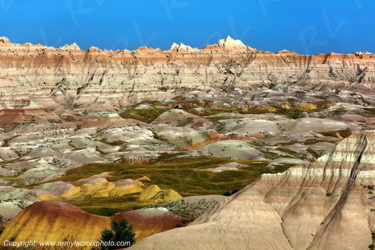 Yellow Mounds Badlands National Park South Dakota USA