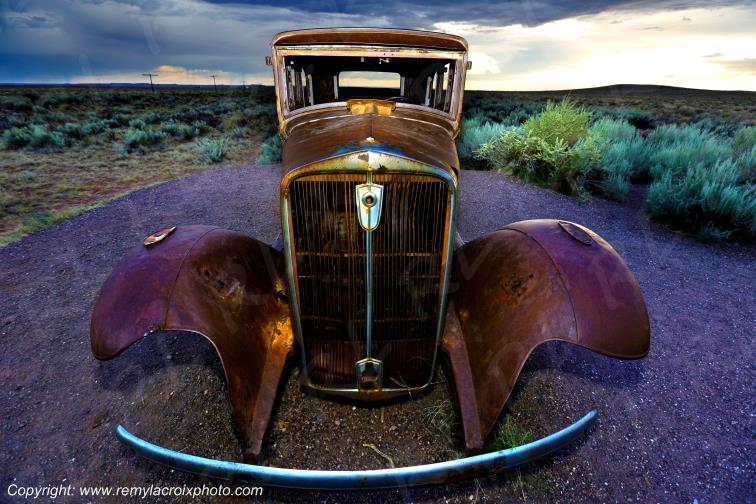 Old Wreck Route 66 Petrified Forest National Park Arizona USA