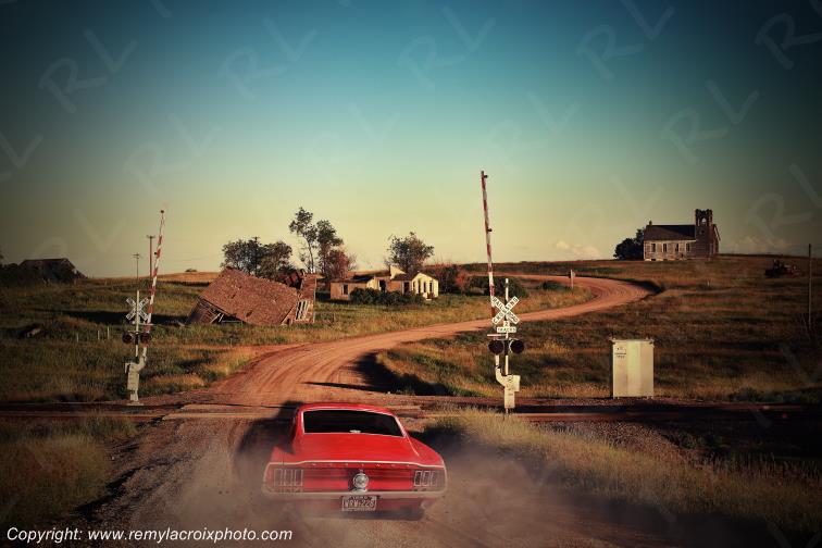 Ford Mustang GT Fastback 1968 Temple Ghost Town North Dakota USA www.remylacroixphoto.com