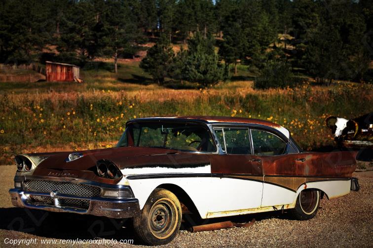 Ford Fairlane 1956 wreck Sundance Wyoming USA www.remylacroixphoto.com