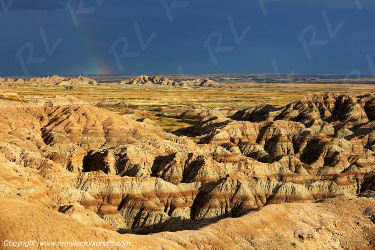 Burns Basin Overlook Badlands National Park South Dakota USA