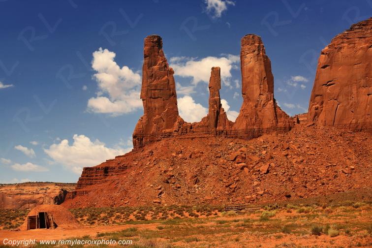 Three Sisters Monument Valley Dineh Navajo Utah Arizona USA www.remylacroixphoto.com