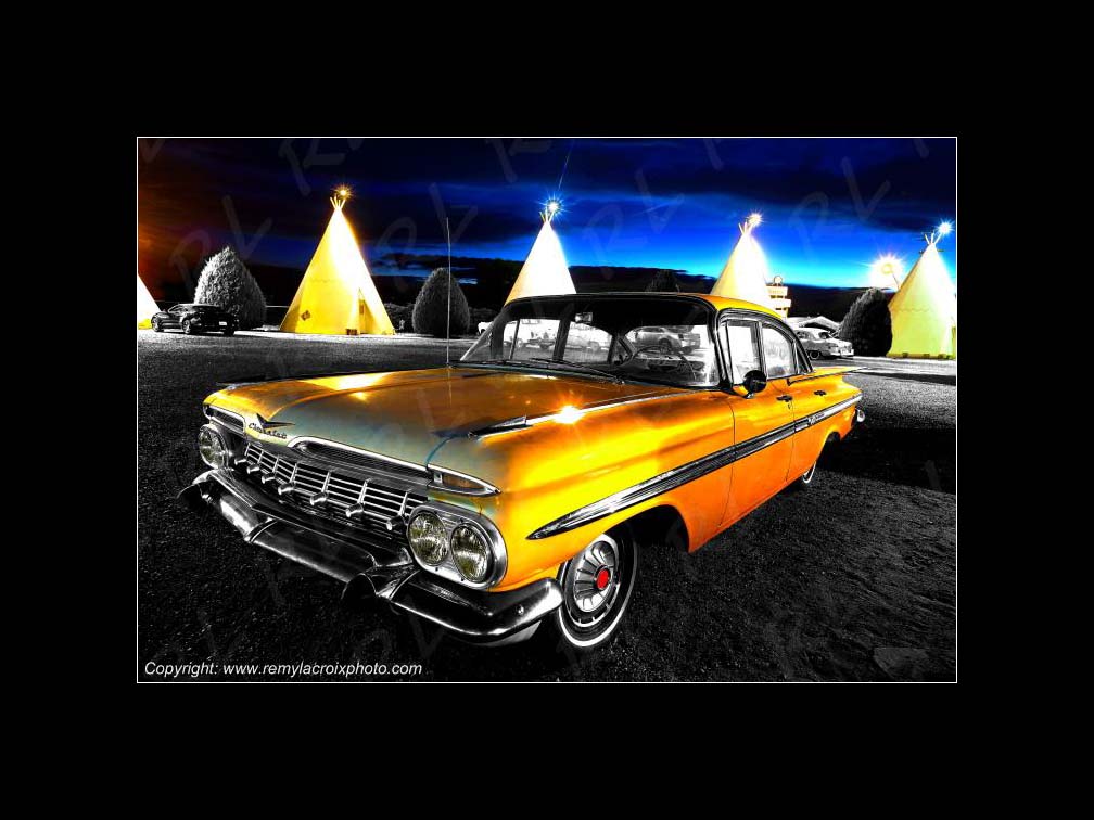 Wigwam Motel Chevrolet Impala 59 Holbrook Route 66 Arizona USA