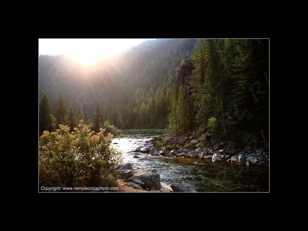 Lewis & Clark Expedition 1804-1806 Lochsa River near Lolo Pass Idaho USA