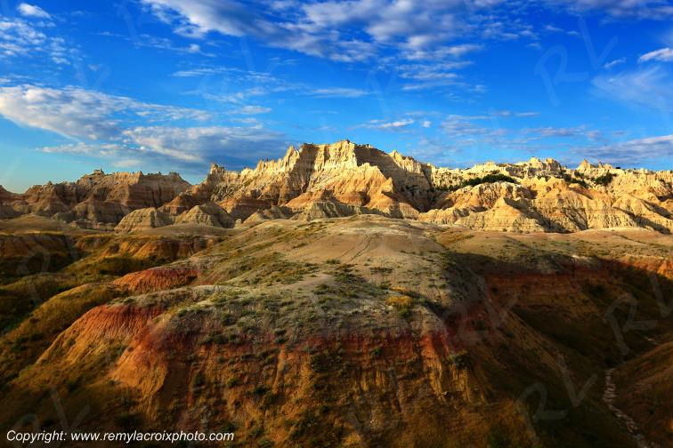 Yellow Mounds Badlands National Park South Dakota USA