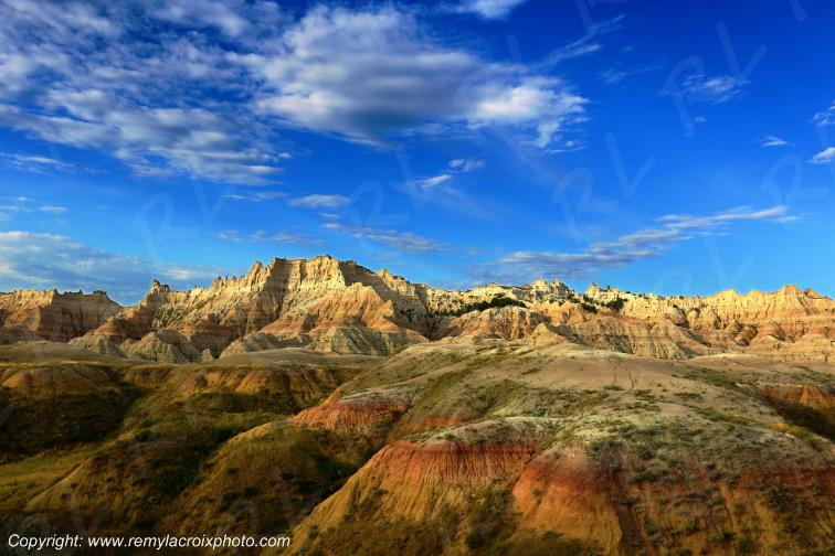 Yellow Mounds Badlands National Park South Dakota USA