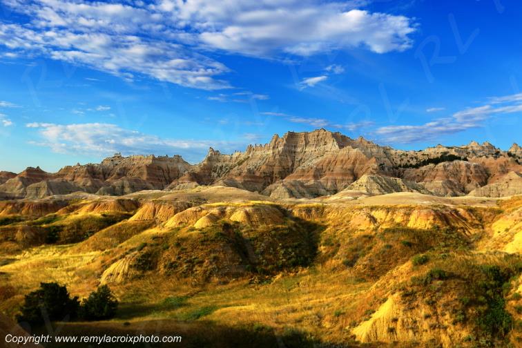 Yellow Mounds Badlands National Park South Dakota USA