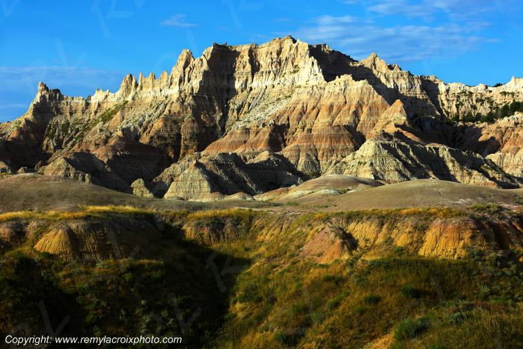 Yellow Mounds Badlands National Park South Dakota USA
