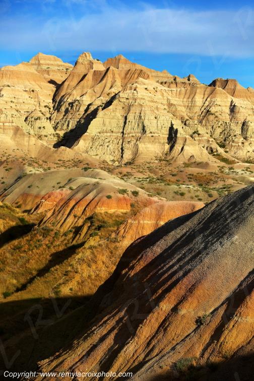 Yellow Mounds Badlands National Park South Dakota USA