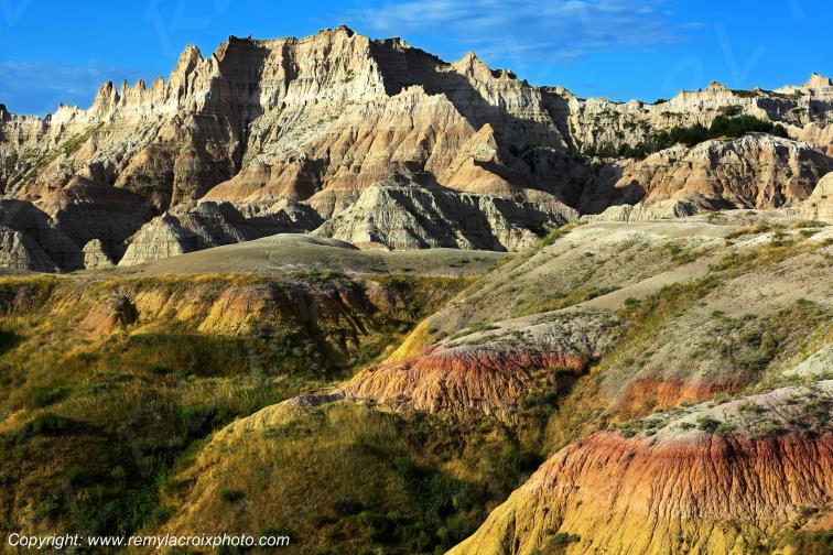 Yellow Mounds Badlands National Park South Dakota USA
