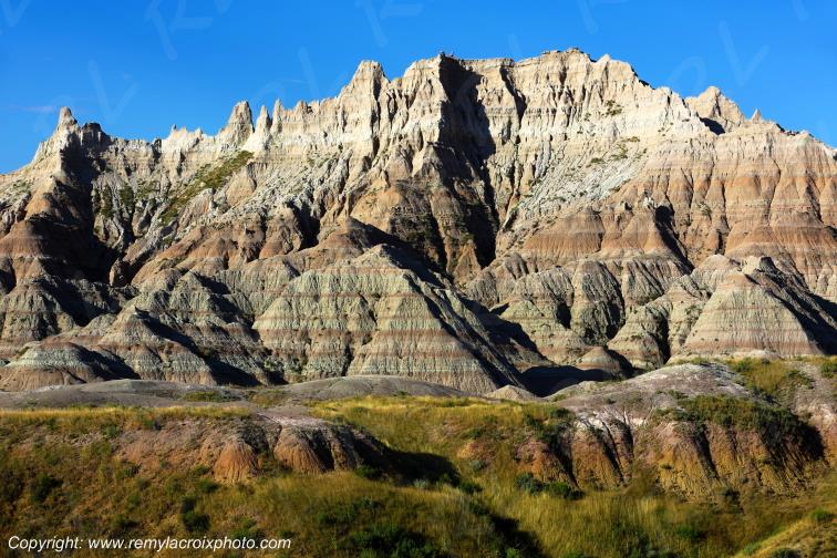Yellow Mounds Badlands National Park South Dakota USA